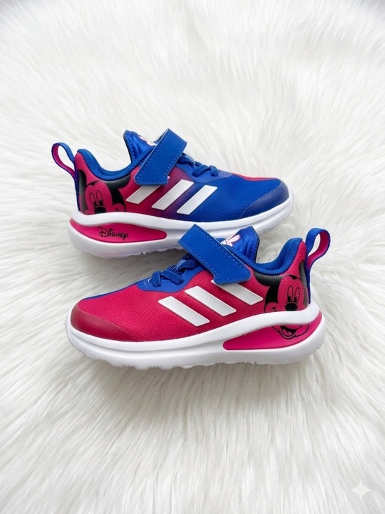 adidas Other - Adidas x Disney Mickey Mouse Toddler Sneakers Size 5.5 Pink Blue Hook & Loop